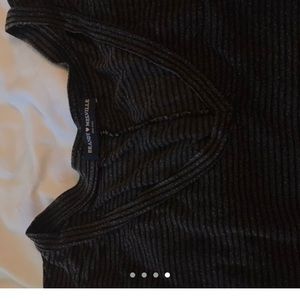 Brandy Melville grey oversized striped t shirt.